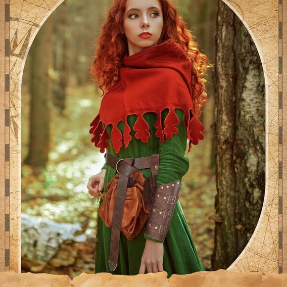 Medieval Viking Belt Faux Leather Arm Guards Renaissance Accessories Viking Leat - Picture 7 of 7